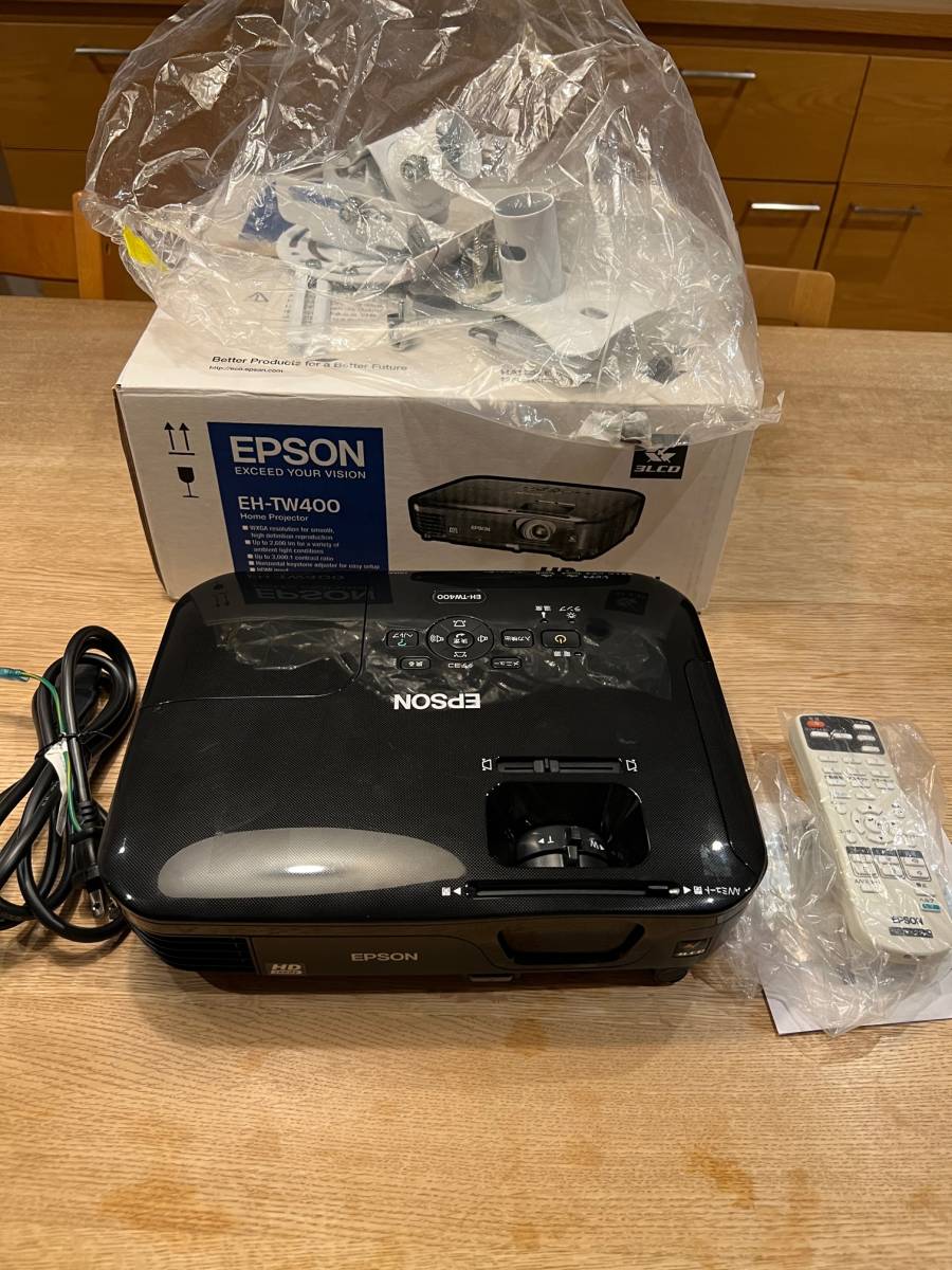 EPSON プロジェクター EH-TW400（黒）動作確認済 使用頻度低 天