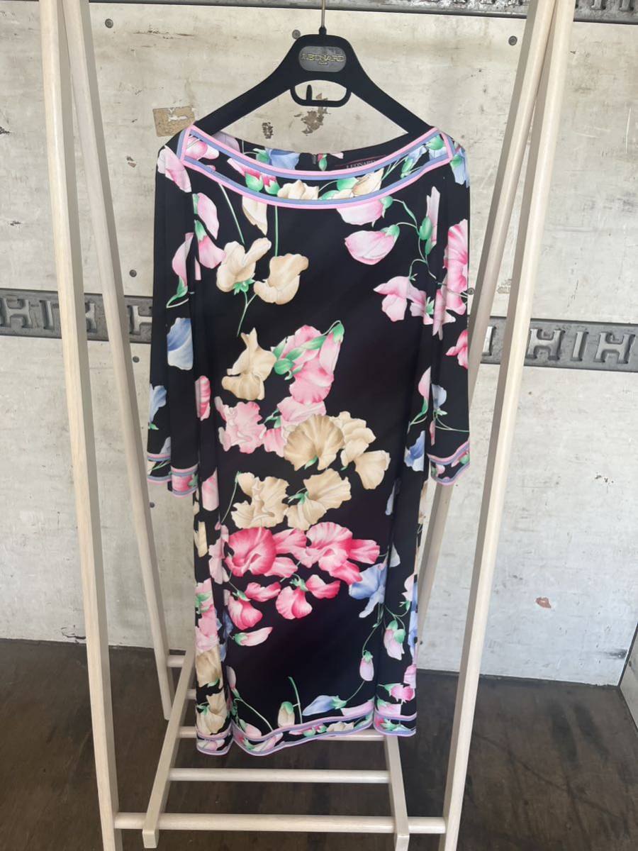 No.7】LEONARD レオナール ワンピース 女性用 長袖 LEONARD レオナール