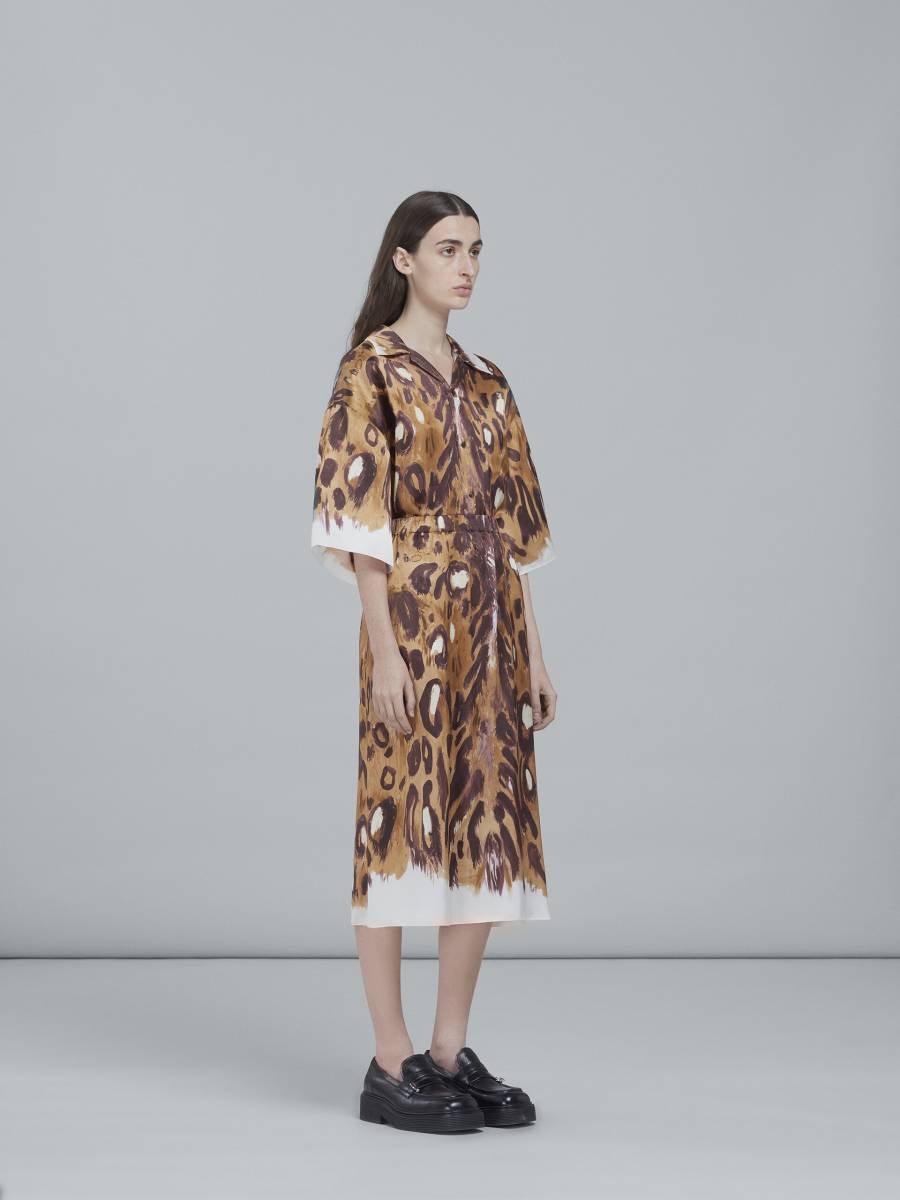 MARNI マルニ プリント サテンシャツ | マルチ 0 長袖 - 19AW ブラウス アニマルプリント Marni JP FARFETCH の
