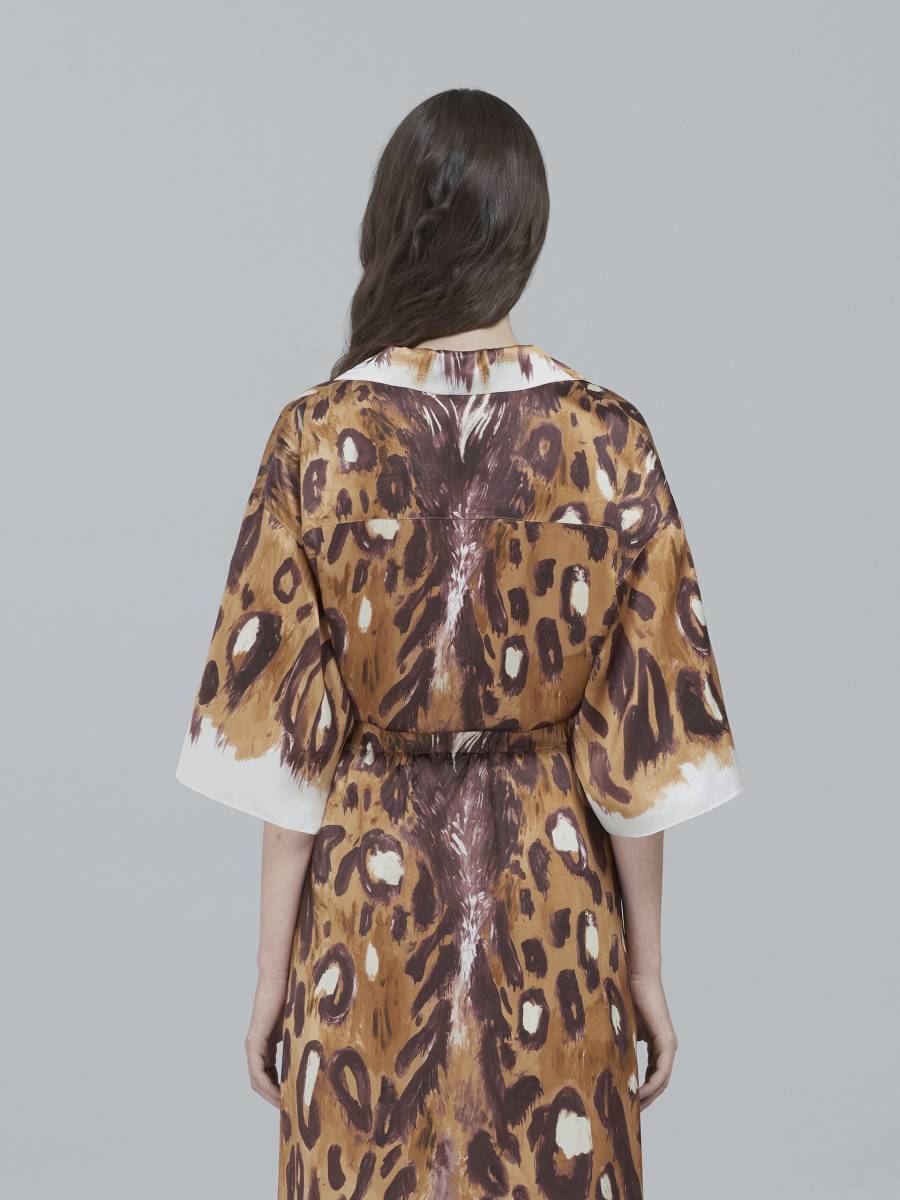 MARNI マルニ プリント サテンシャツ | マルチ 0 長袖 - 19AW ブラウス アニマルプリント Marni JP FARFETCH の