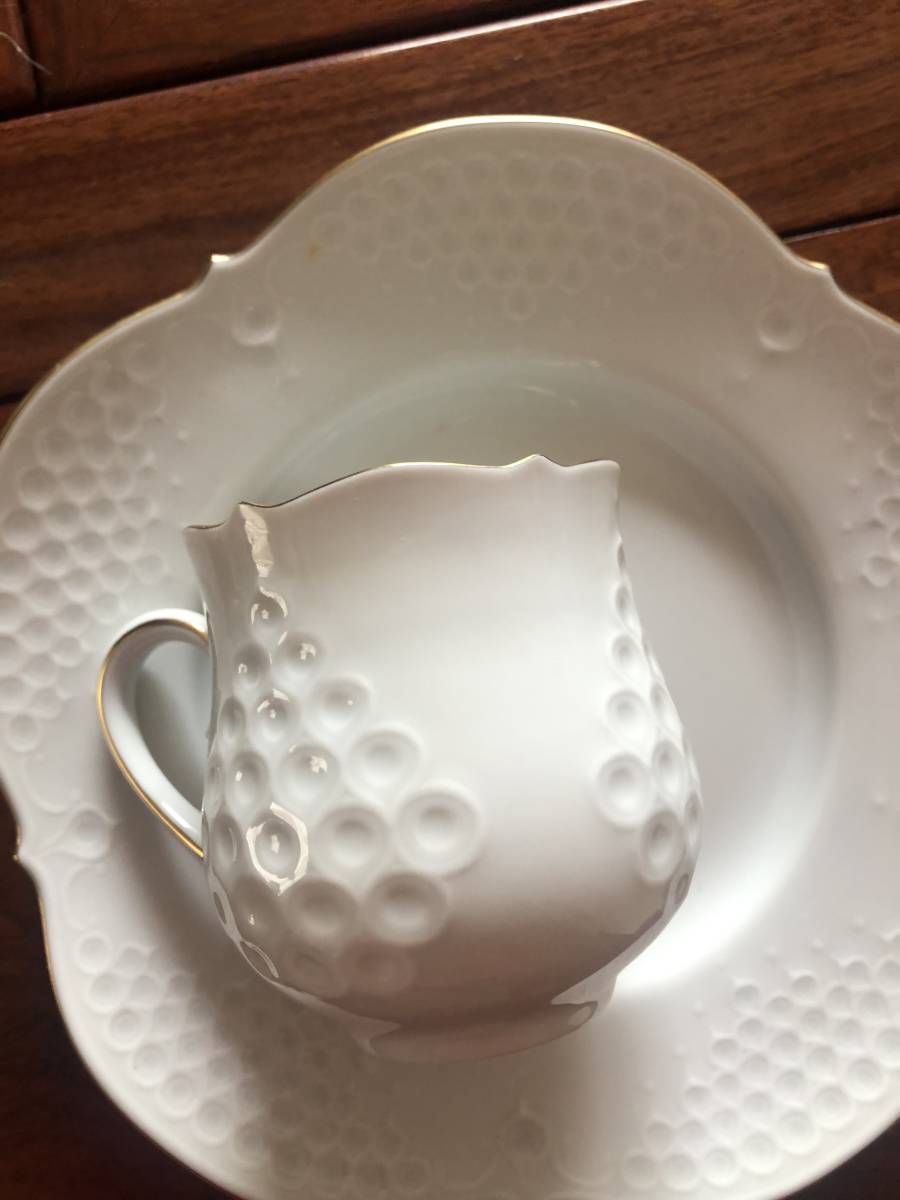 Antique Meissen ホワイト マイセン レリーフ フランス ユーロ