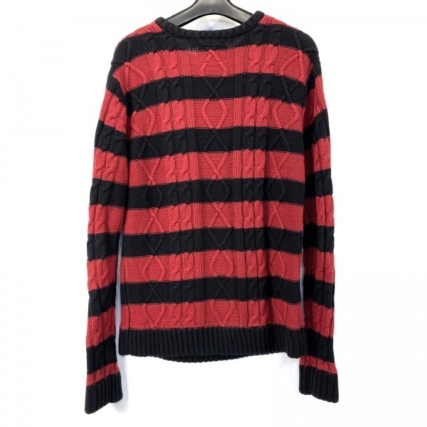 ナンバーナイン NUMBER (N)INE 長袖セーター サイズM - レッド×黒