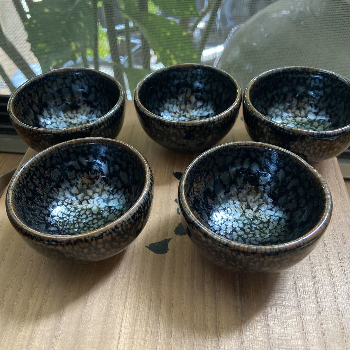 木村盛和 作 鷓鴣斑天目釉 サイズ 6.5cm x 4.3cm 共布・共箱 茶道具