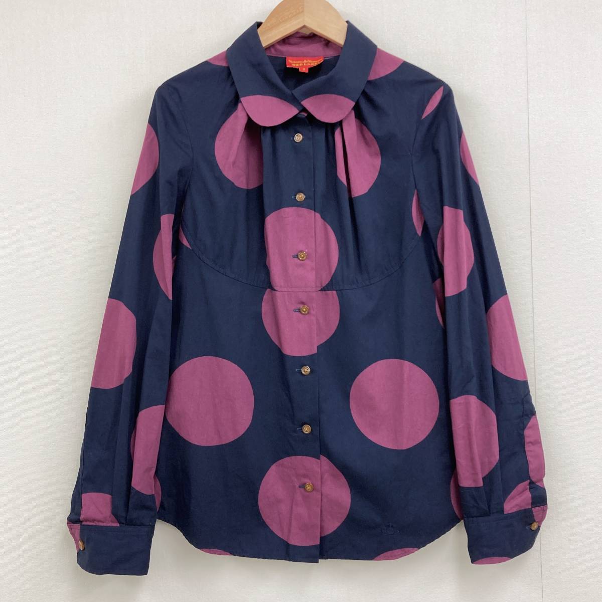 vivienne westwood RED LABEL スポット 丸襟 ブラウス 長袖シャツ
