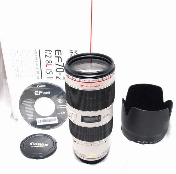 【新品級の超美品・純正フード付き】Canon キヤノン EF 70-200mm F2.8 L IS Ⅱ USM