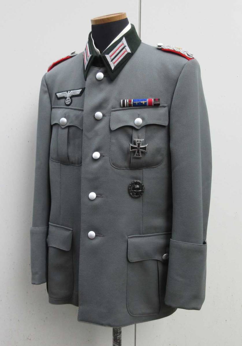WW2ドイツ国防軍・砲兵科少佐M36軍服（ミハエル・ヤンケ社の古い複製、渋谷アルバンでの購入品　ドイツ軍陸軍服軍帽鉄十字章勲章軍装品