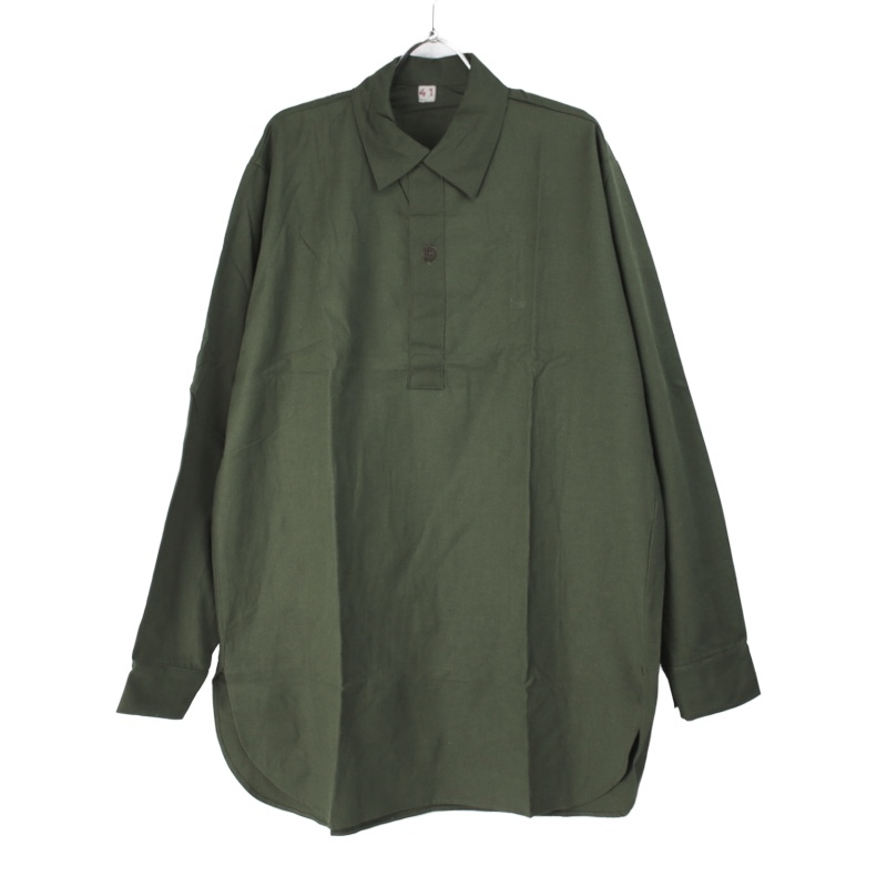 スウェーデン軍　M-55 プルオーバーシャツ　41 OD 70’s デッドストック 【メール便可】 [9018205]