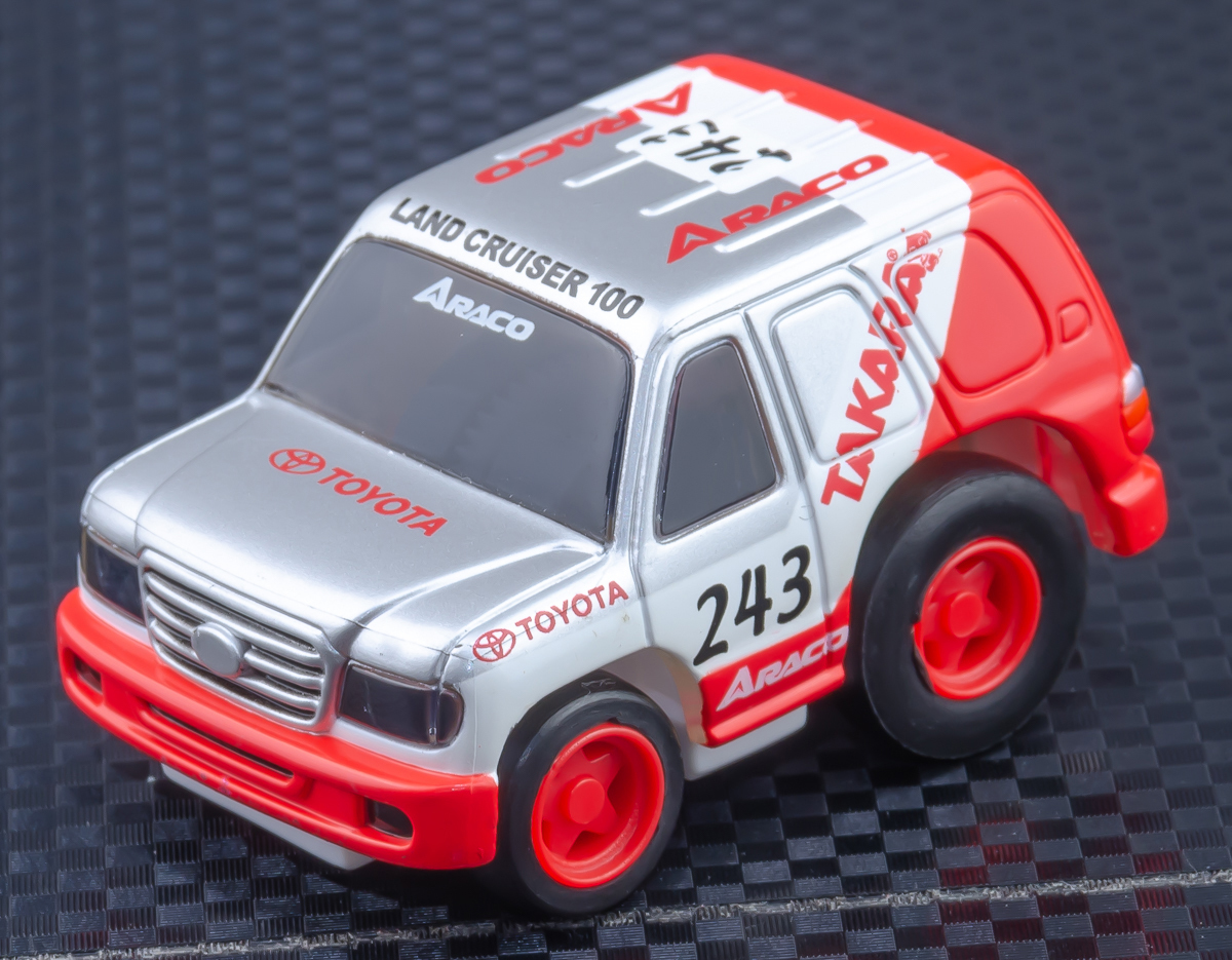 5台～送料無料 中古美品 チョロQ トヨタ チームアラコ ランドクルーザー100 ラリー仕様 TOYOTA LAND CRUISER ランクル CHORO-Q EMDT