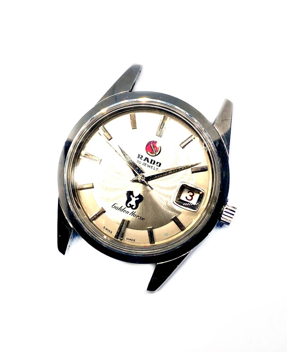 【稼働・希少】ラドー ゴールデンホース ヴィンテージ 自動巻 デイト 8Pダイヤ 即決/希少品】 RADO ラドー Golden Horse ゴールデンホース 11675 自動