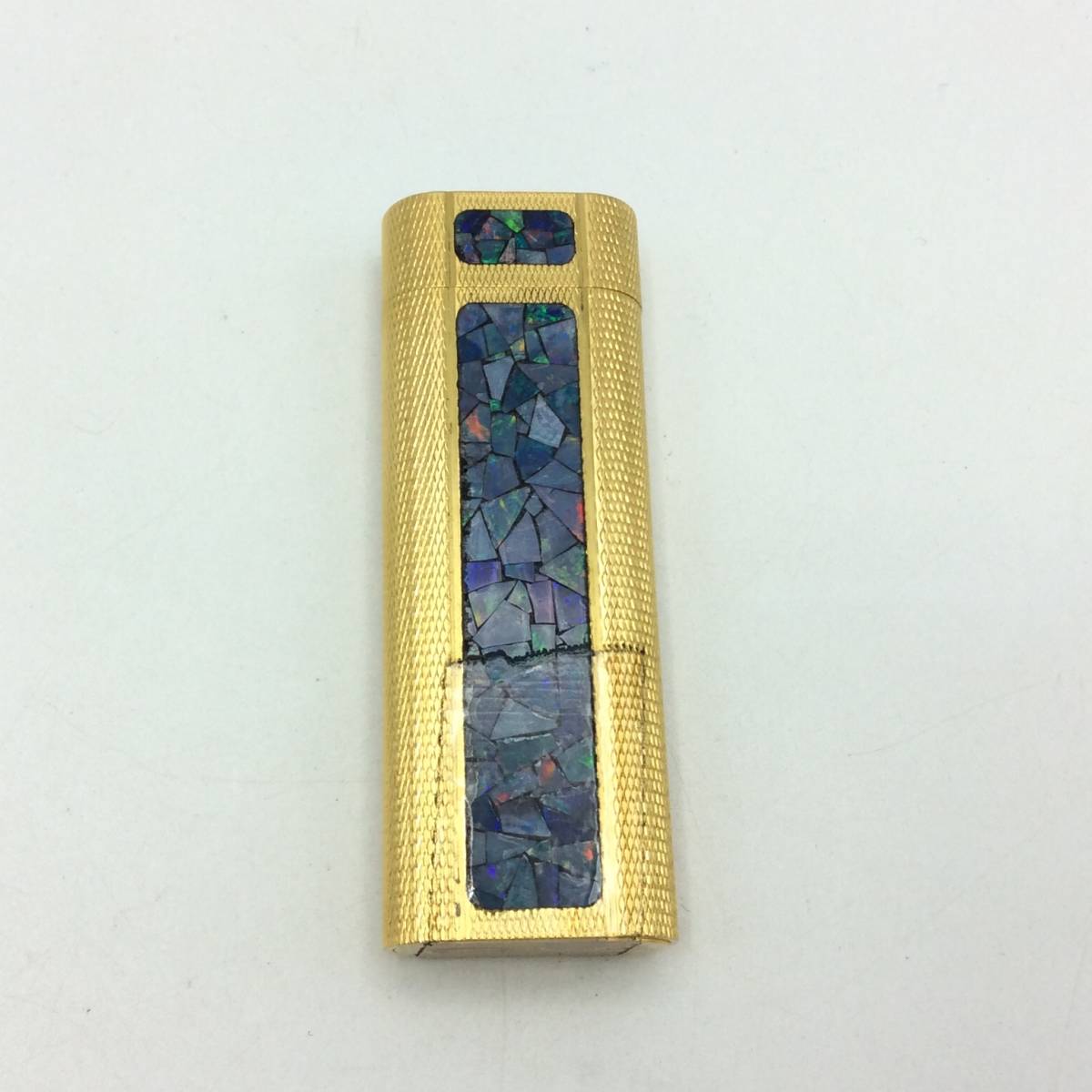 J67◆【※訳アリ品】火花、着火未確認 Cartier カルティエ モザイクオパール ガスライター 喫煙グッズ 喫煙具 現状品 ジャンク品 ◆ カルティエ Cartier |