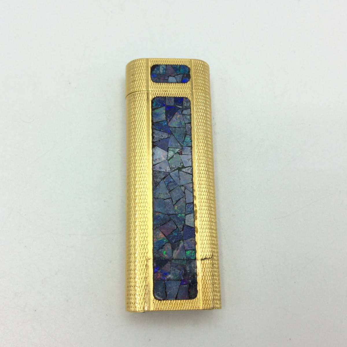 J67◆【※訳アリ品】火花、着火未確認 Cartier カルティエ モザイクオパール ガスライター 喫煙グッズ 喫煙具 現状品 ジャンク品 ◆ カルティエ Cartier |