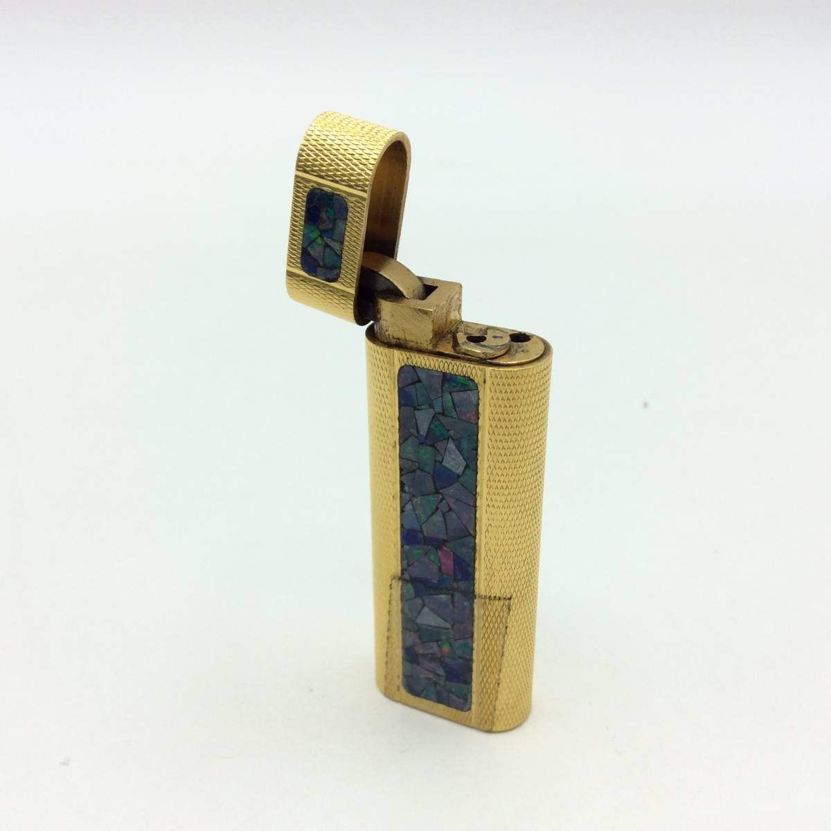 J67◆【※訳アリ品】火花、着火未確認 Cartier カルティエ モザイクオパール ガスライター 喫煙グッズ 喫煙具 現状品 ジャンク品 ◆ カルティエ Cartier |