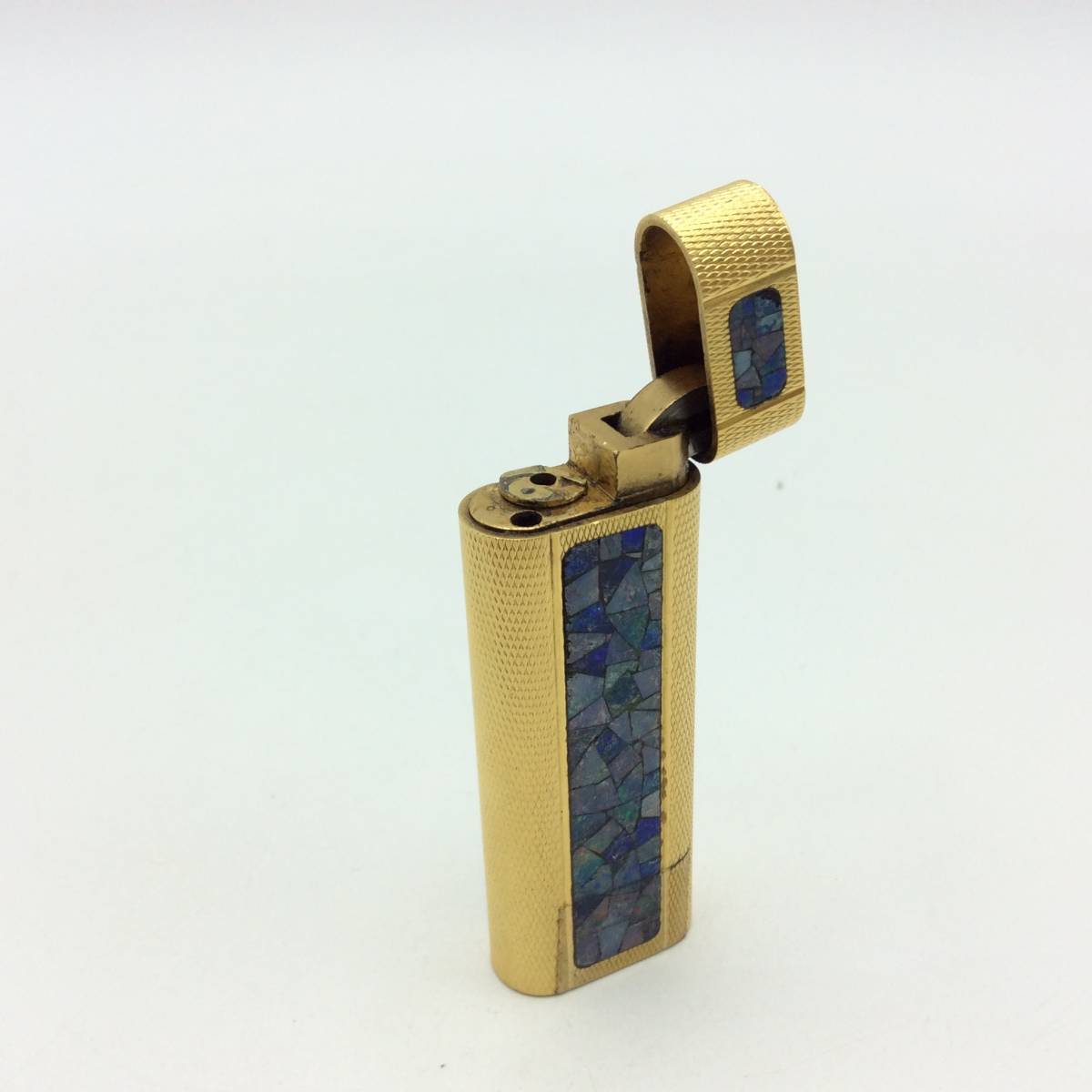 J67◆【※訳アリ品】火花、着火未確認 Cartier カルティエ モザイクオパール ガスライター 喫煙グッズ 喫煙具 現状品 ジャンク品 ◆ カルティエ Cartier |