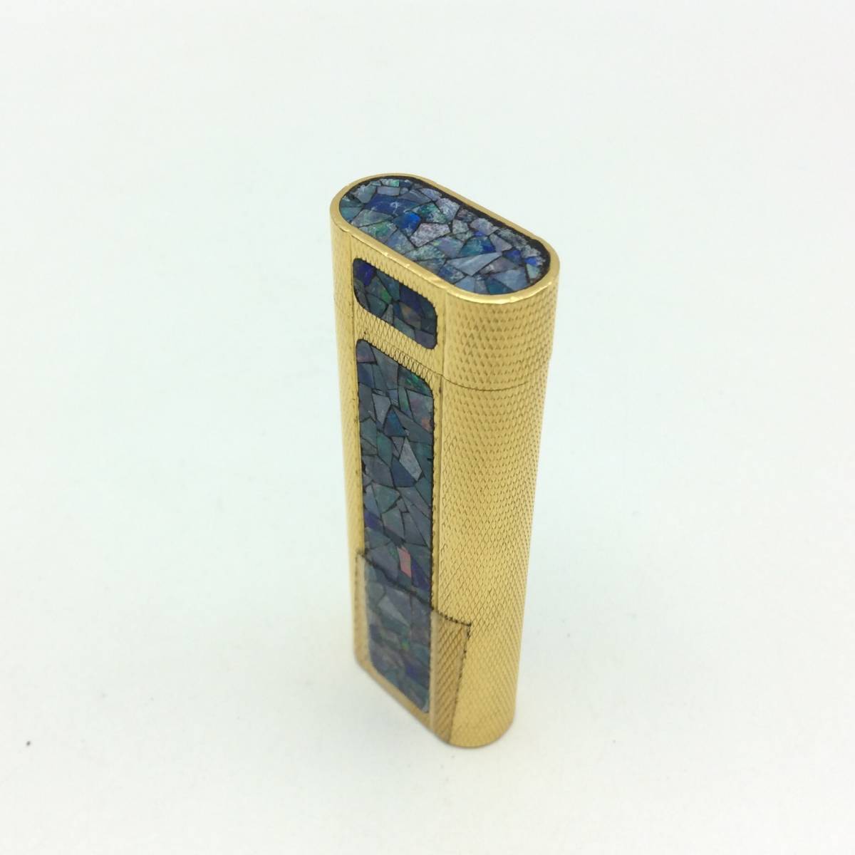 J67◆【※訳アリ品】火花、着火未確認 Cartier カルティエ モザイクオパール ガスライター 喫煙グッズ 喫煙具 現状品 ジャンク品 ◆ カルティエ Cartier |