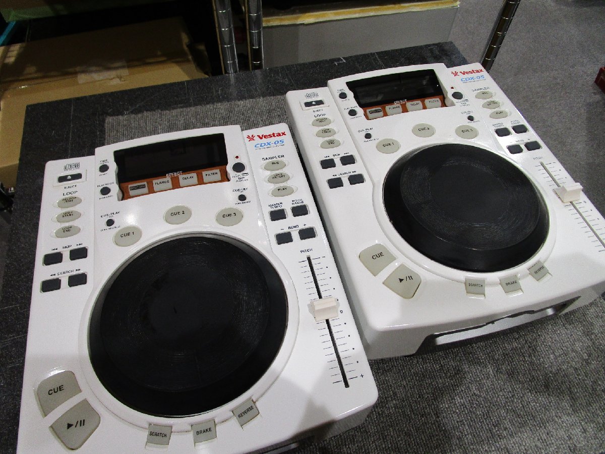 Vestax CDX-05 ホワイト　2台セット 2台セット CDJ DJ用CDプレーヤー ベスタクス Vestax CDX-05 ホワイト