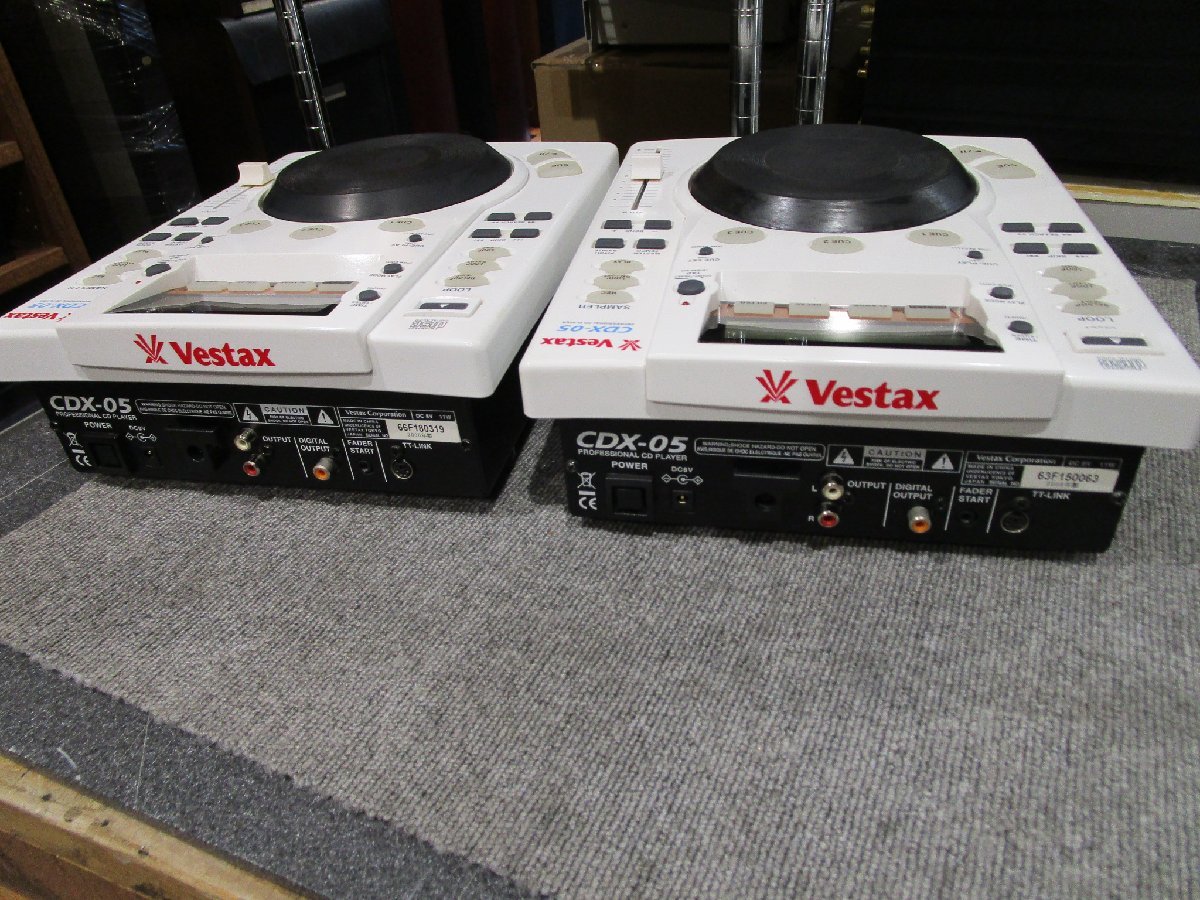 Vestax CDX-05 ホワイト　2台セット 2台セット CDJ DJ用CDプレーヤー ベスタクス Vestax CDX-05 ホワイト