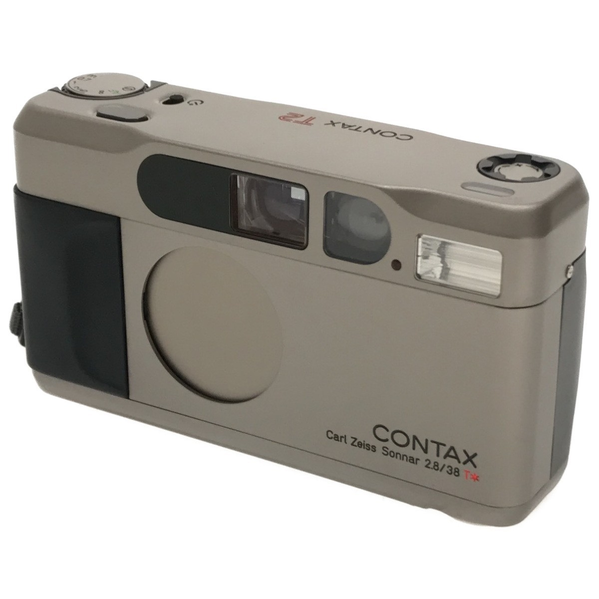 【完動美品】CONTAX T2 Carl Zeiss Sonnar F2.8 38mm T* チタンシルバー 京セラ コンタックス 高級コンパクトフィルムカメラ 単焦点 C3707