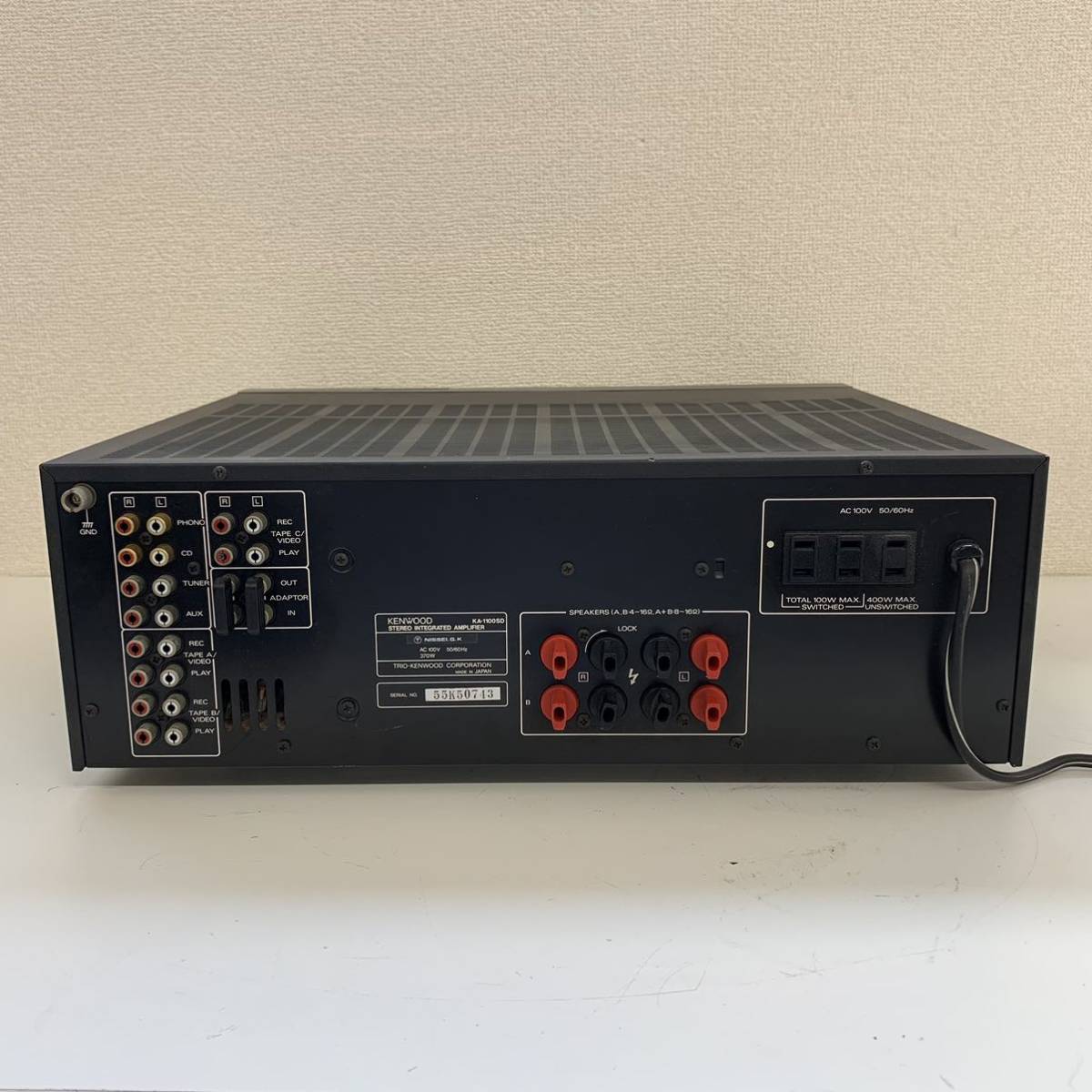 D4】 KENWOOD KA-1100SD プリメインアンプ ケンウッド ステレオアンプ