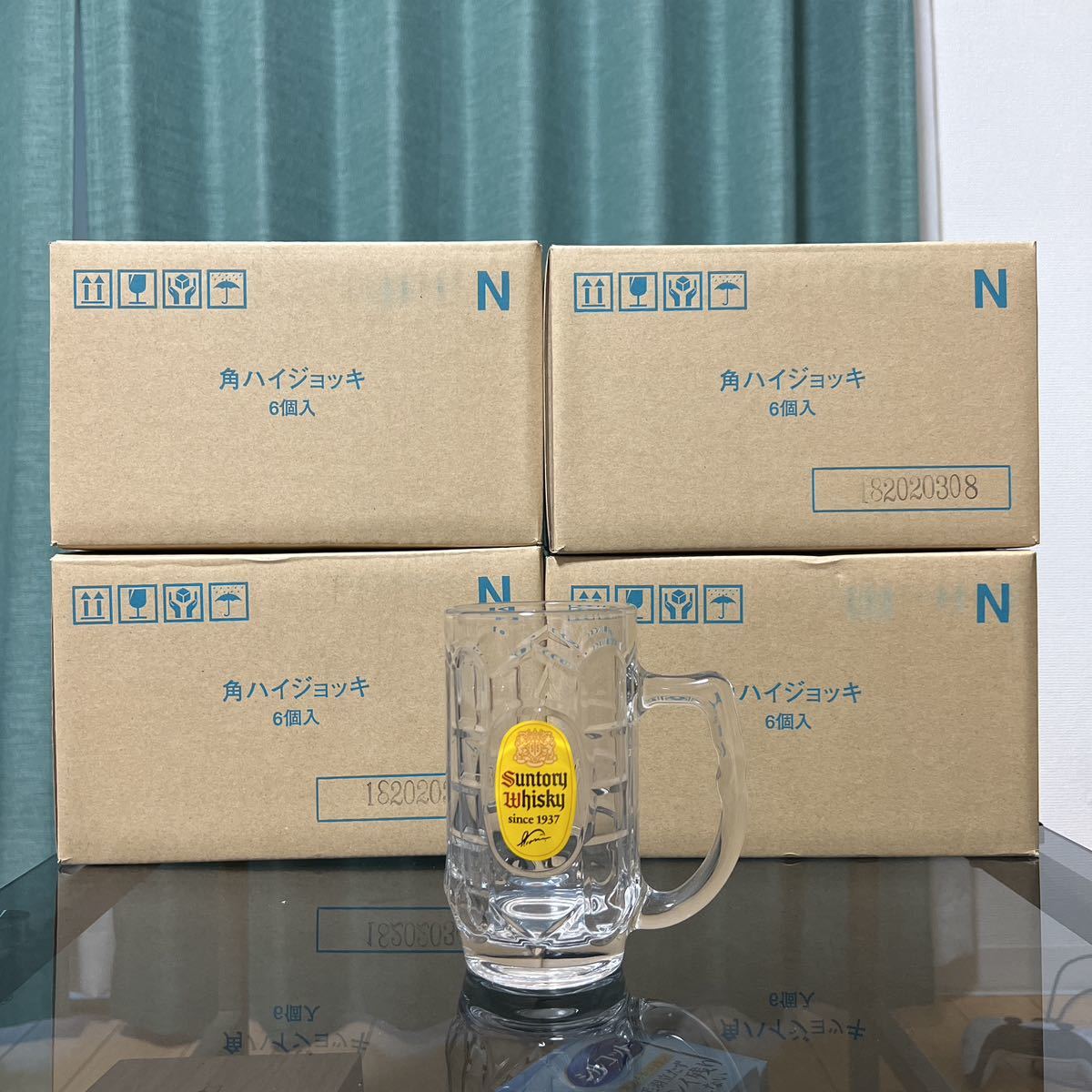 【商品の説明】 商品名 : サントリー 角ハイジョッキ 380ml 6個入り 4箱まとめて 未使用 5