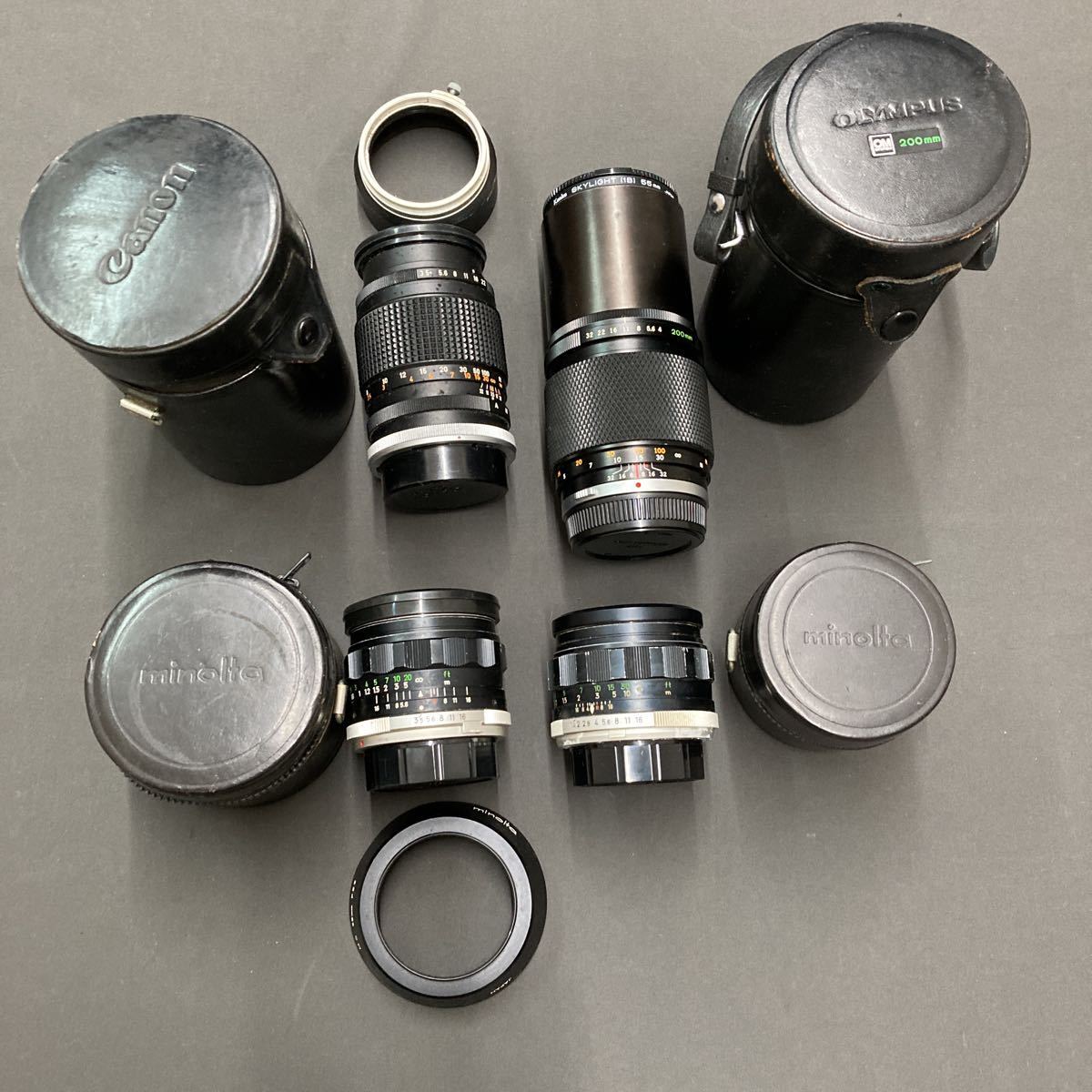 263◇古いカメラレンズ まとめ売り 24点 ジャンク Canon ZENZA BRONICA