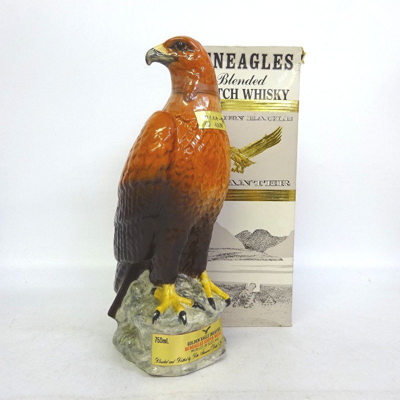 ウイスキー Golden Eagle Deluxe Whisky Eagle decanter Etsy 日本 RyuHome イーグル型ウイスキーデキャンタ