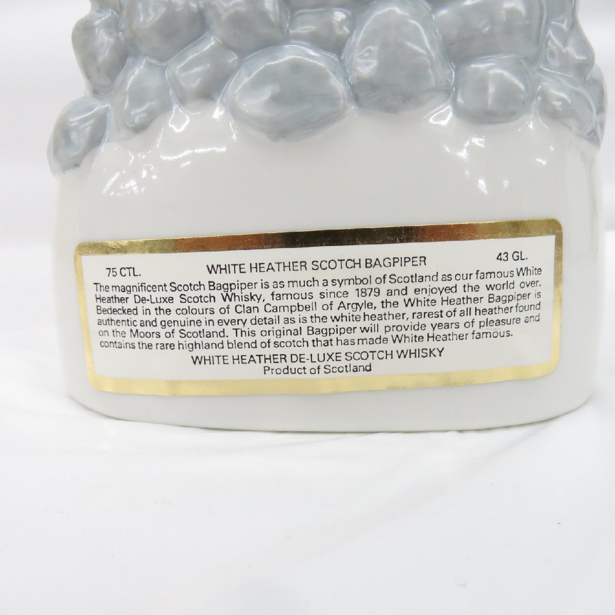 1円～【未開栓】White Heather ホワイトヘザー バグパイパー 陶器