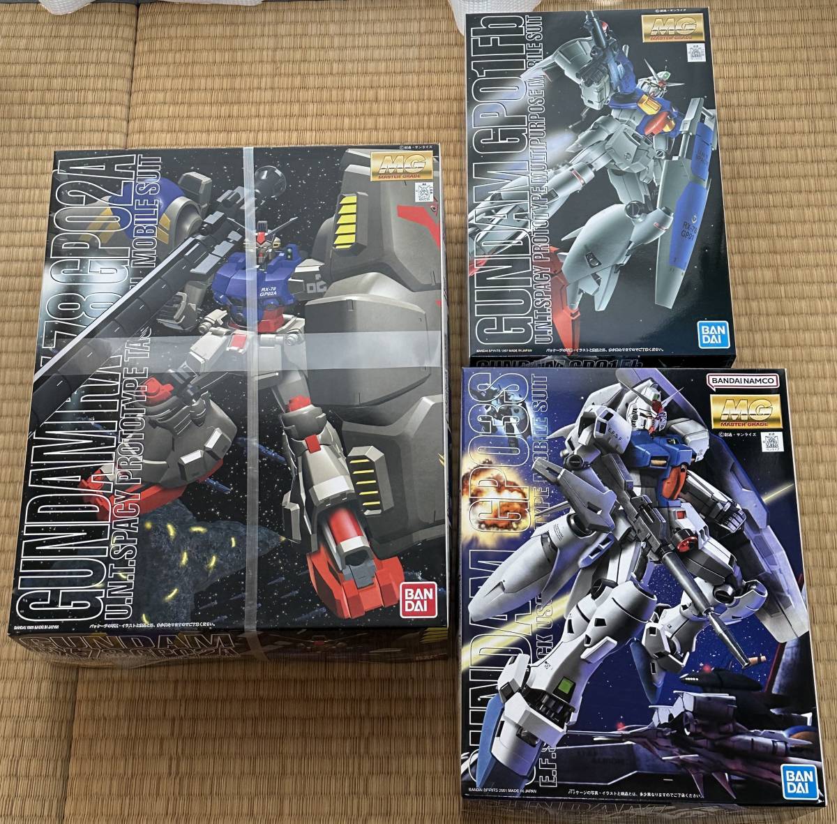 MG 1/100 ガンダム GP02A & GP01Fb & GP03S (ステイメン) バンダイ 