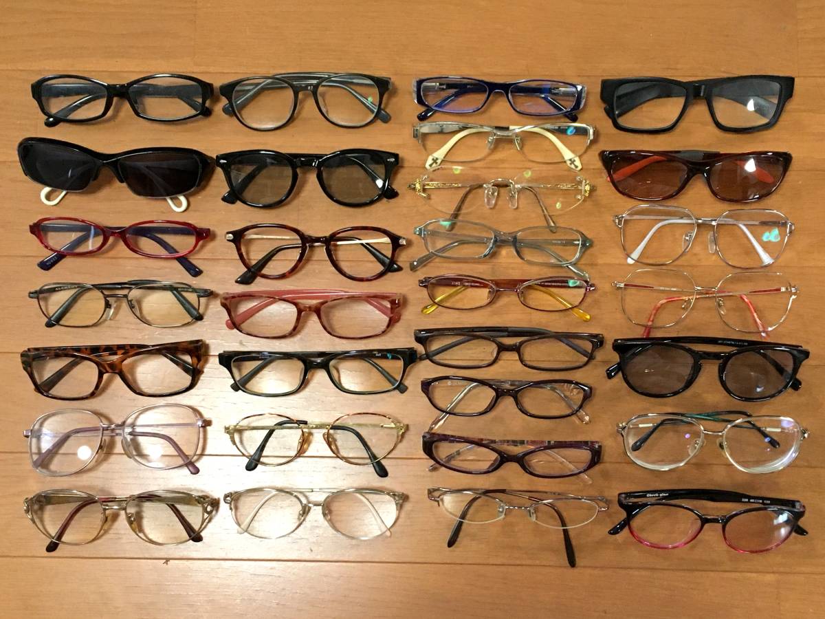 眼鏡 大量 まとめ 30本セット セル メタル フレーム JINS Zoff 含む