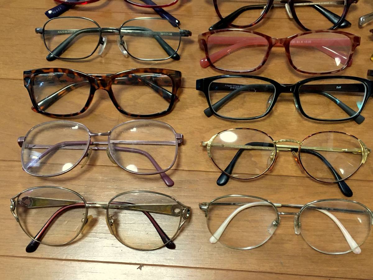 眼鏡 大量 まとめ 30本セット セル メタル フレーム JINS Zoff 含む