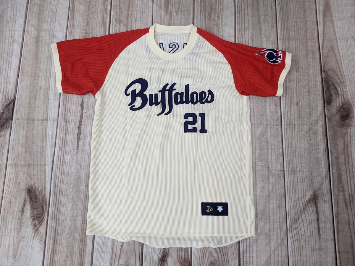 4．近鉄バッファローズ Buffaloes NISHI 西勇輝 21番 デサント ベース 