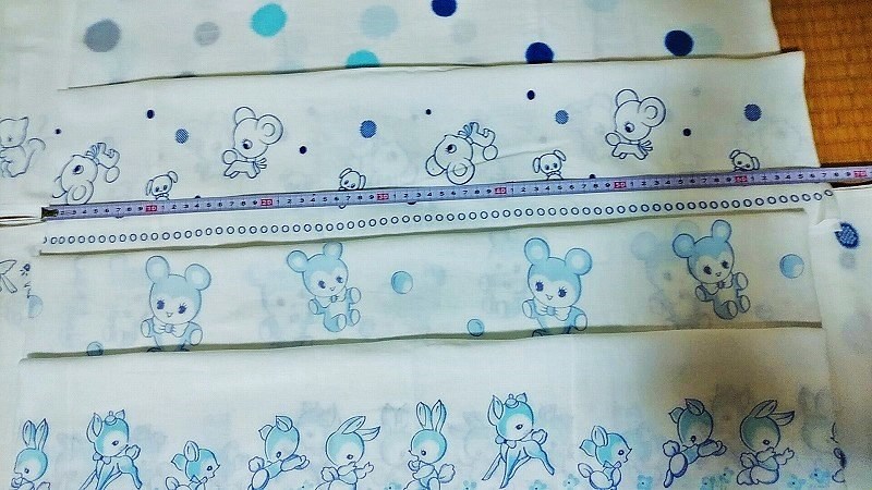 2. 中古品 平織りおしめ 20枚 昭和 レトロ 布おむつ(布おむつ)｜売買