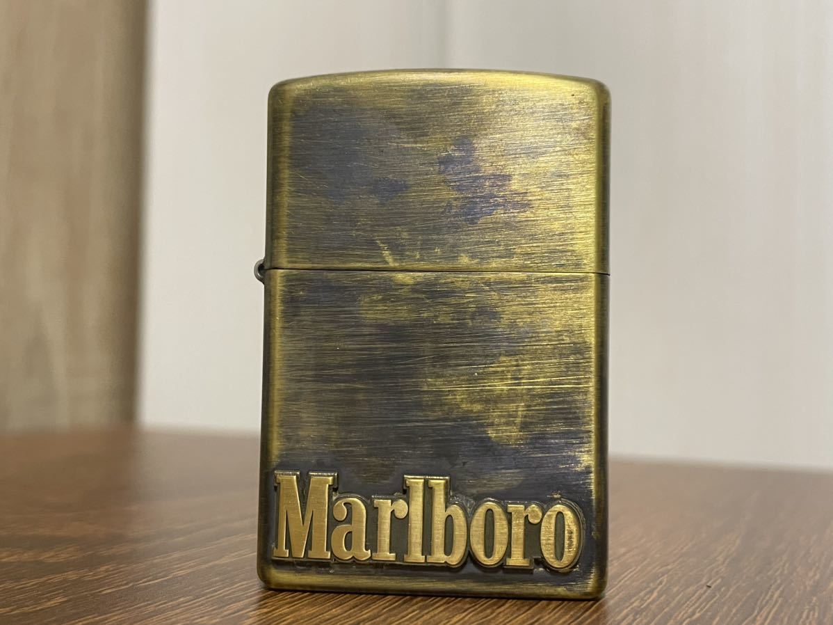 送料無料 中古美品 ZIPPO ジッポライター マルボロ Marlboroオイル 