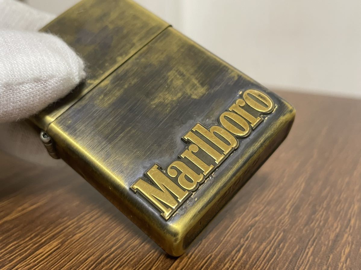 送料無料 中古美品 ZIPPO ジッポライター マルボロ Marlboroオイル 