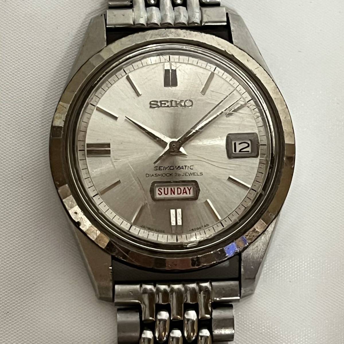 SEIKO 自動巻き 腕時計 6206A SEIKO セイコー SEIKOMATIC 6206-8100 DIASHOCK 26石 自動巻き メンズ