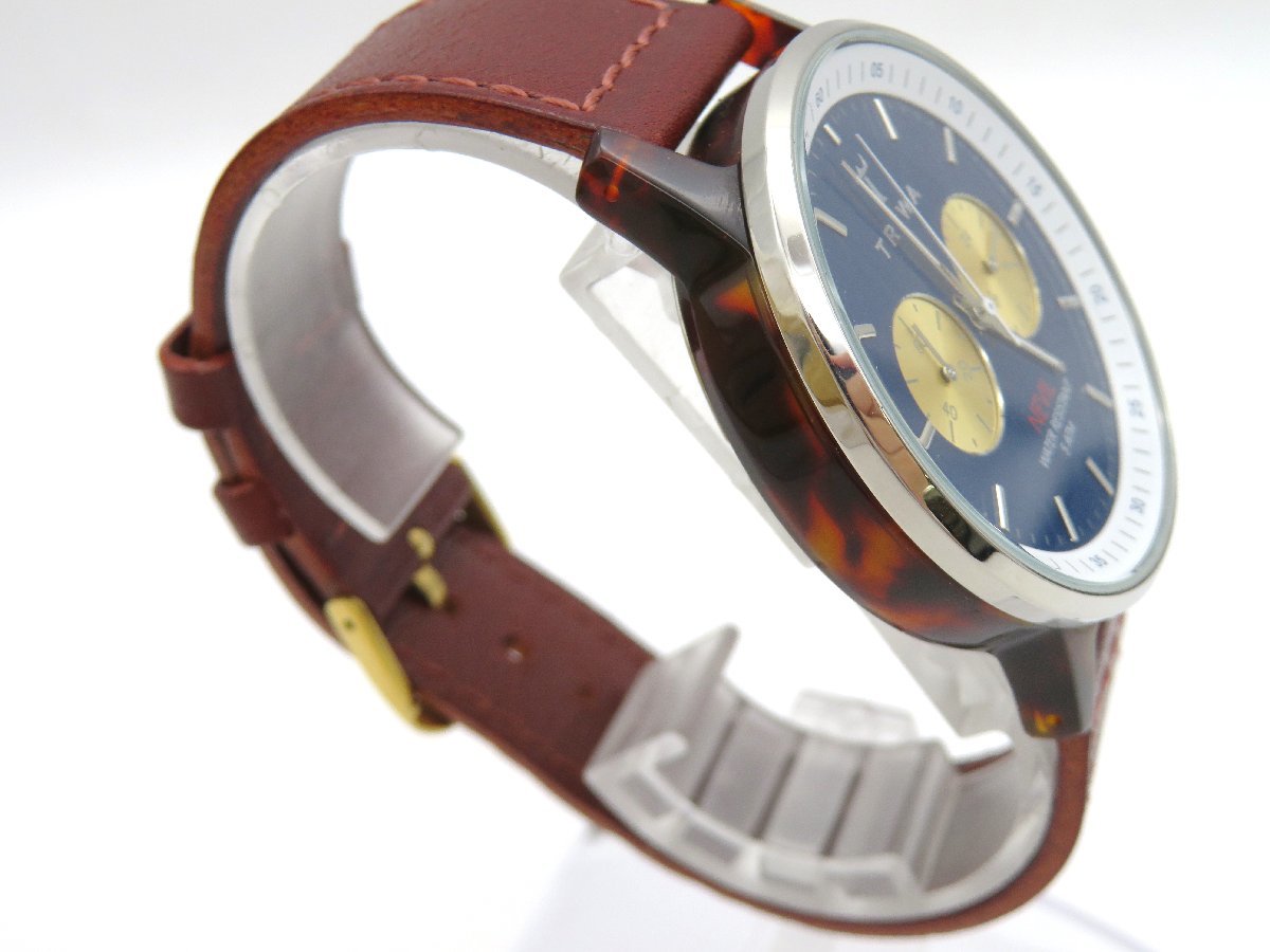 1円◇稼働◇　TRYWA　118.2　NEVIL　ブルー　クオーツ　メンズ　腕時計　　C96807