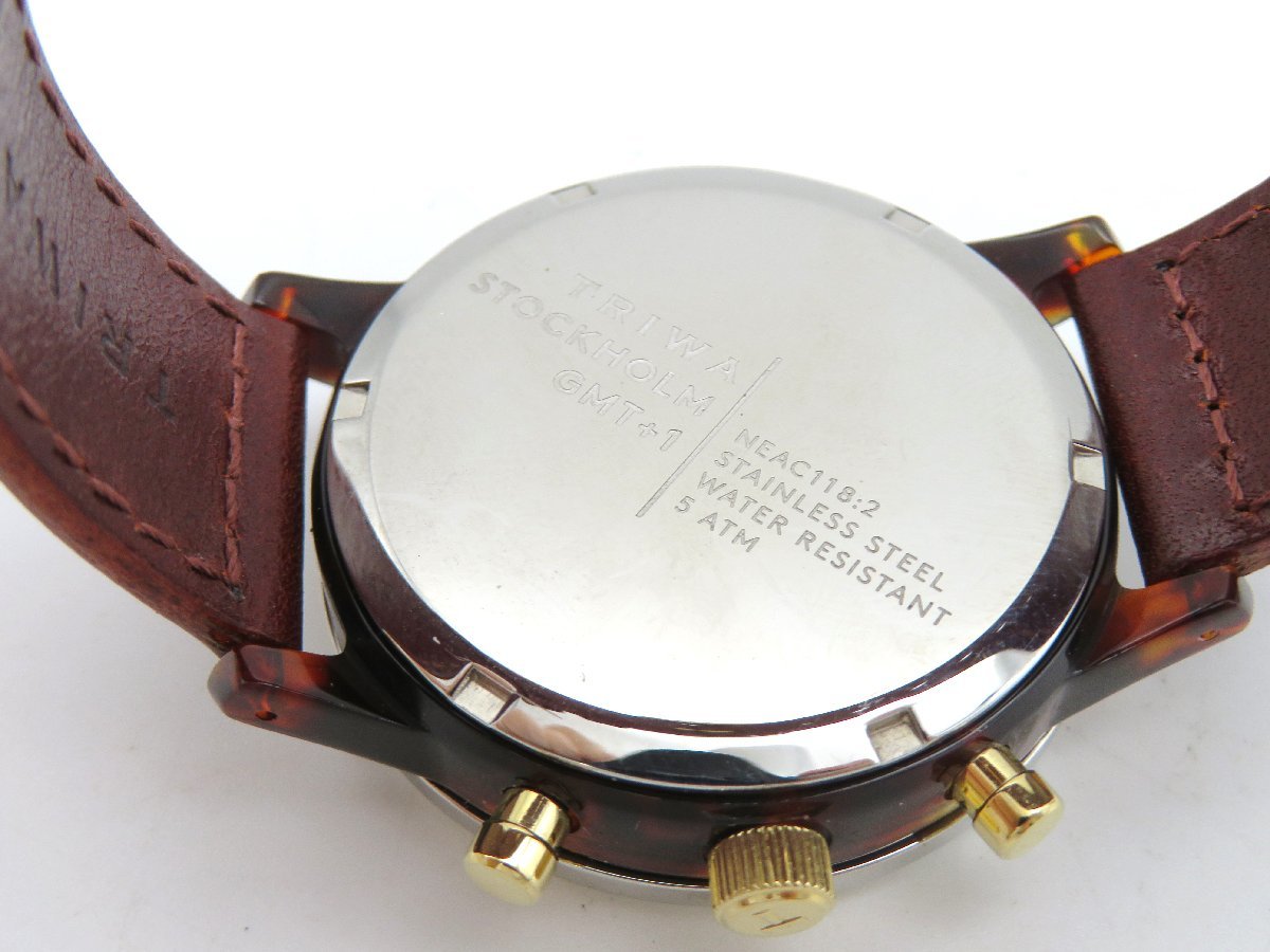 1円◇稼働◇　TRYWA　118.2　NEVIL　ブルー　クオーツ　メンズ　腕時計　　C96807