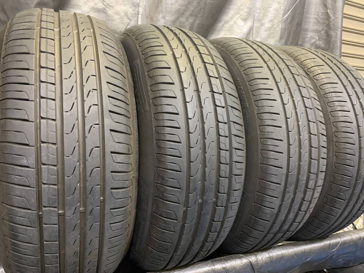 バリ溝 ピレリ 205/55R16 P7 4本セット 中古タイヤ 2018年製 205/55-16 オーリス カローラ カローラスポーツ リーフ など