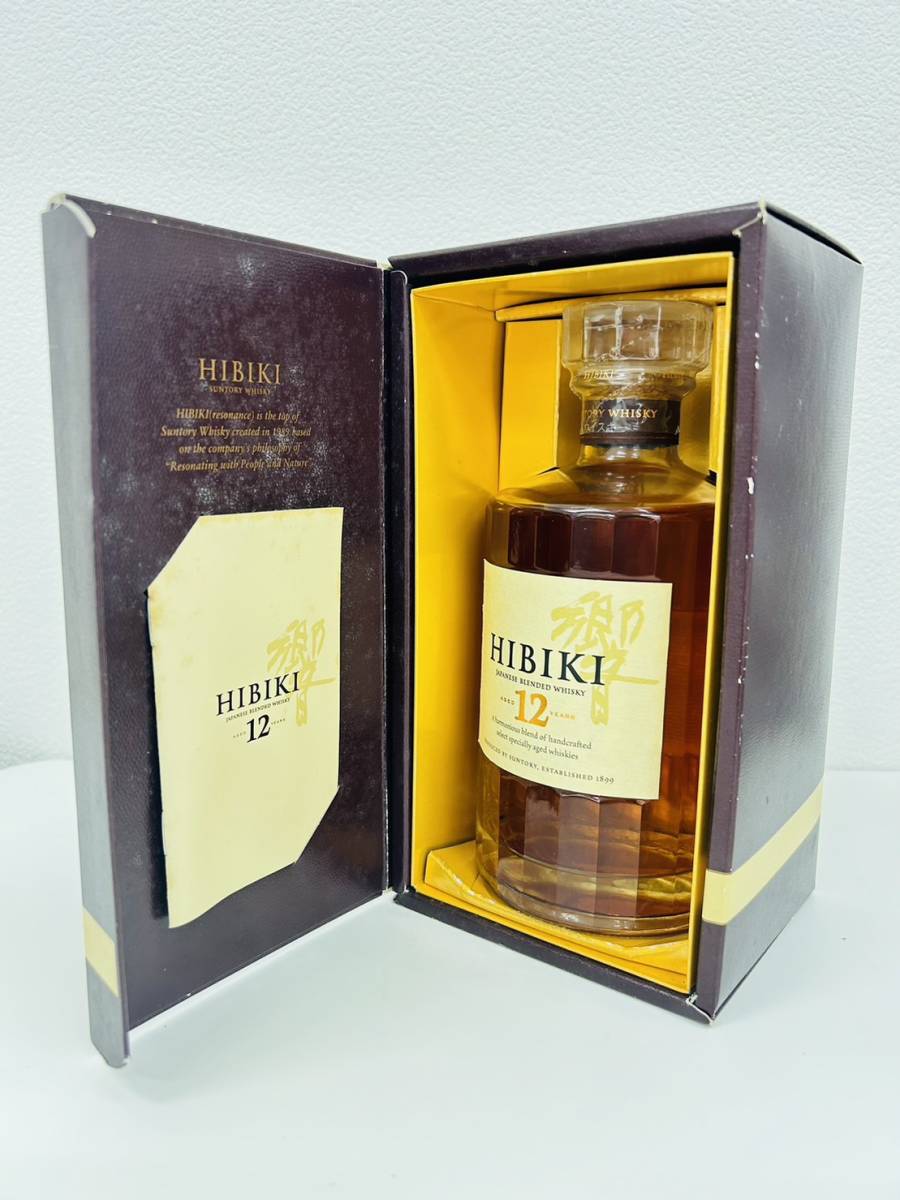 【TJ-1758】1円～ SUNTORY WHISKY HIBIKI AGED 12 YEARS JAPANESE BLENDED WHISKY サントリー ウィスキー 響 12年 未開栓 古酒 箱冊子あり
