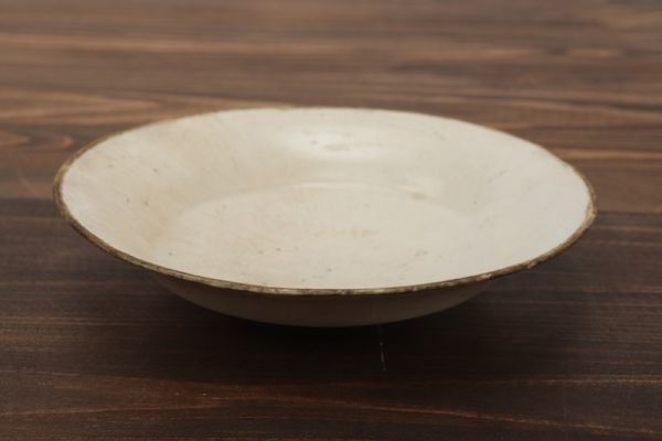 氷】中国古玩 宋時代 宋白磁 皿 初だし E123 定窯 白磁 時代物 中国