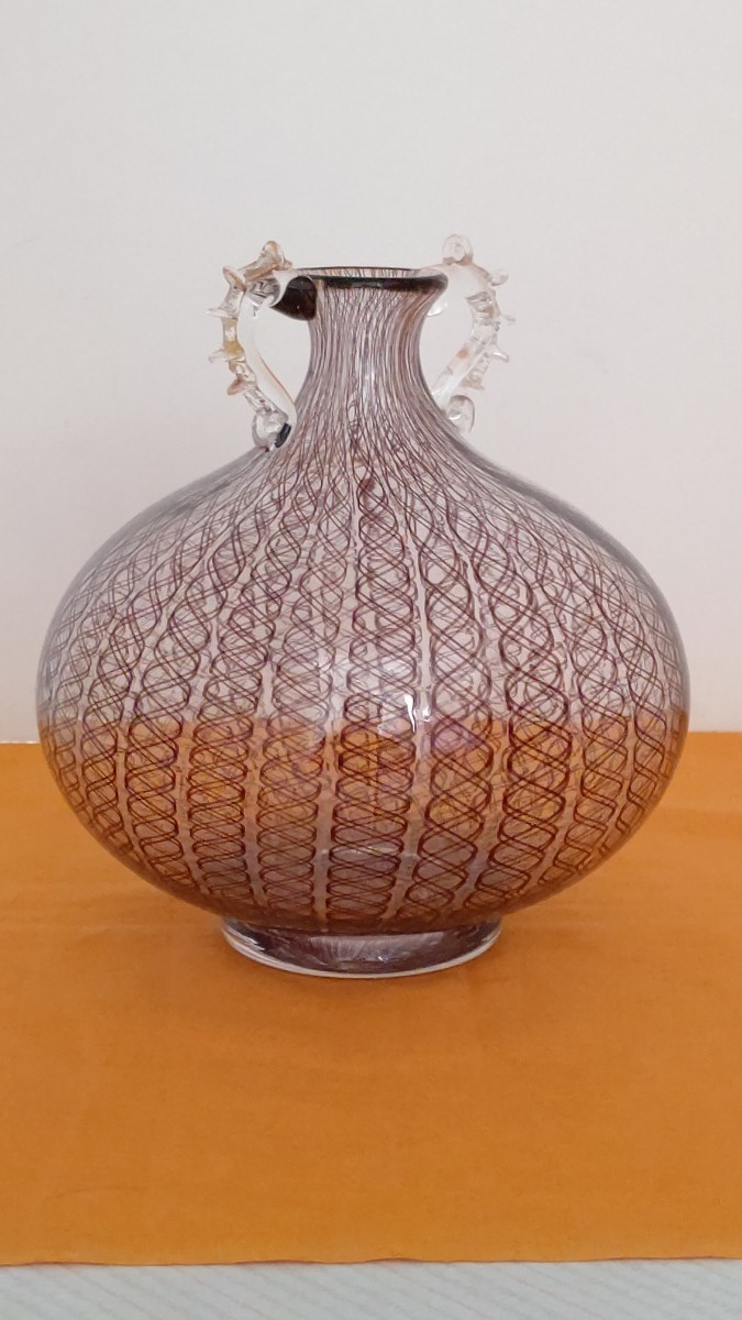 希少★AlfredoBarbini ムラーノグラス フラワーベース 花瓶 希少☆AlfredoBarbini ムラーノグラス フラワーベース 花瓶 希少