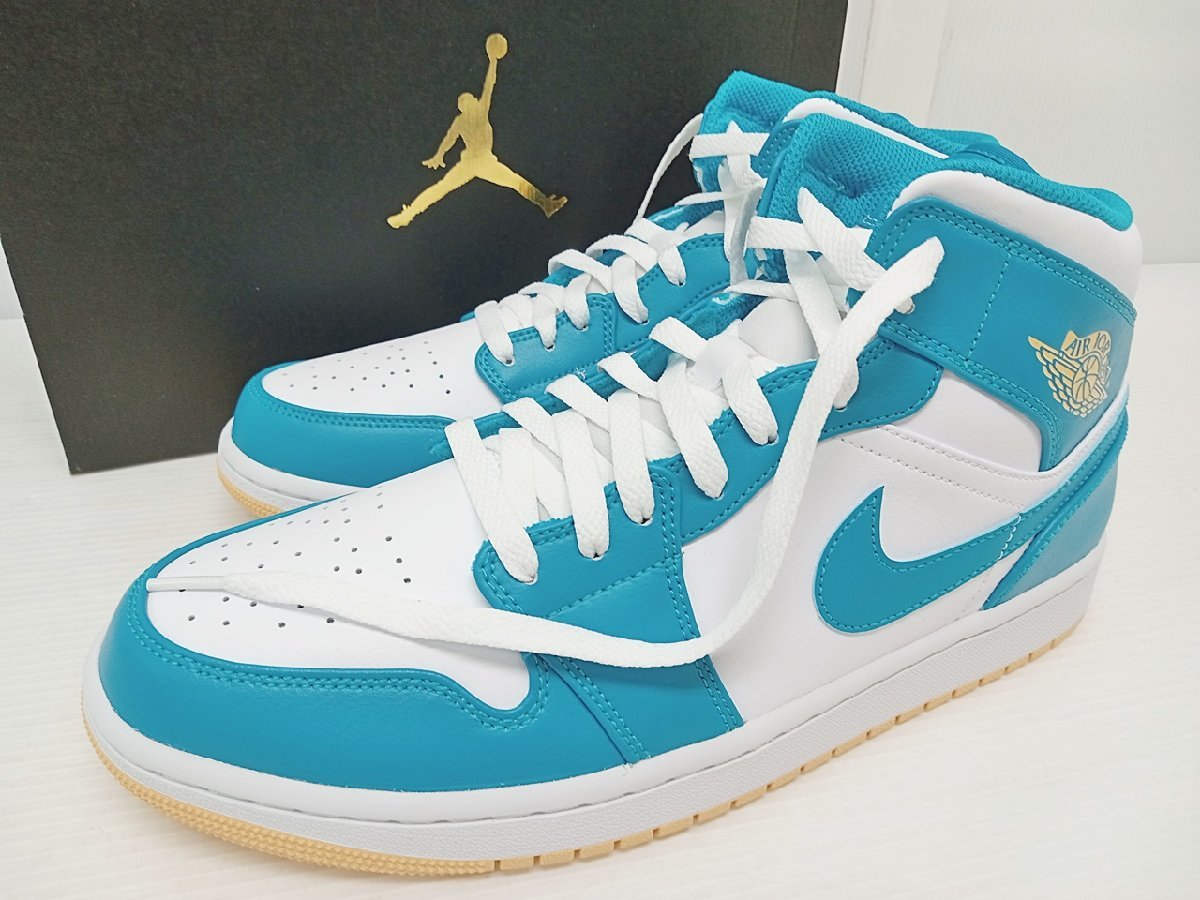 [16A-59-012-1] ◎ NIKE AIR JORDAN 1 MID ナイキ エア ジョーダン Aquatone DQ8426-400 スニーカー サイズ29.0cm 美品