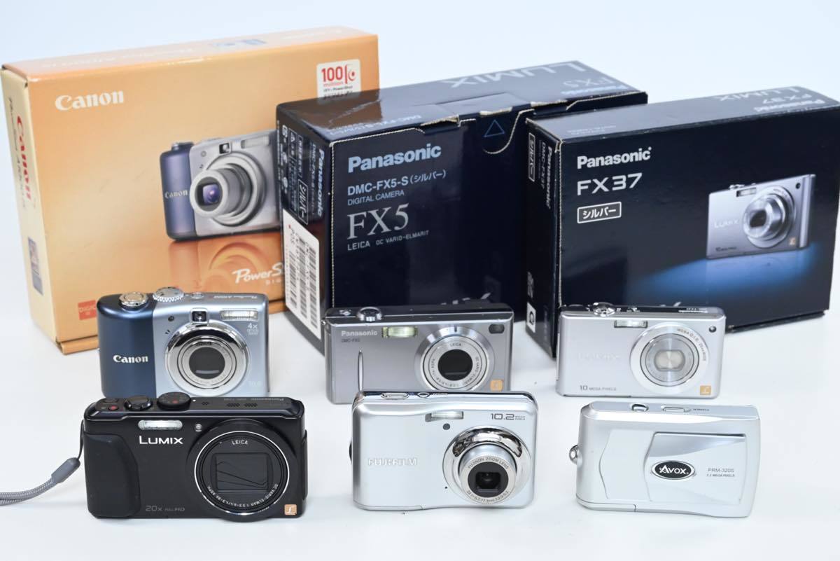 5I71 デジカメ まとめて Panasonic LUMIX DMC-FX5 FX37 TZ40 / Canon