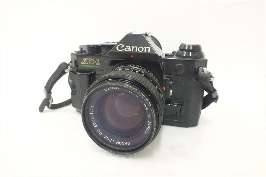 ◇ Canon キャノン AE-1 PROGRAM フィルム一眼レフ FD 50mm 1.4 中古