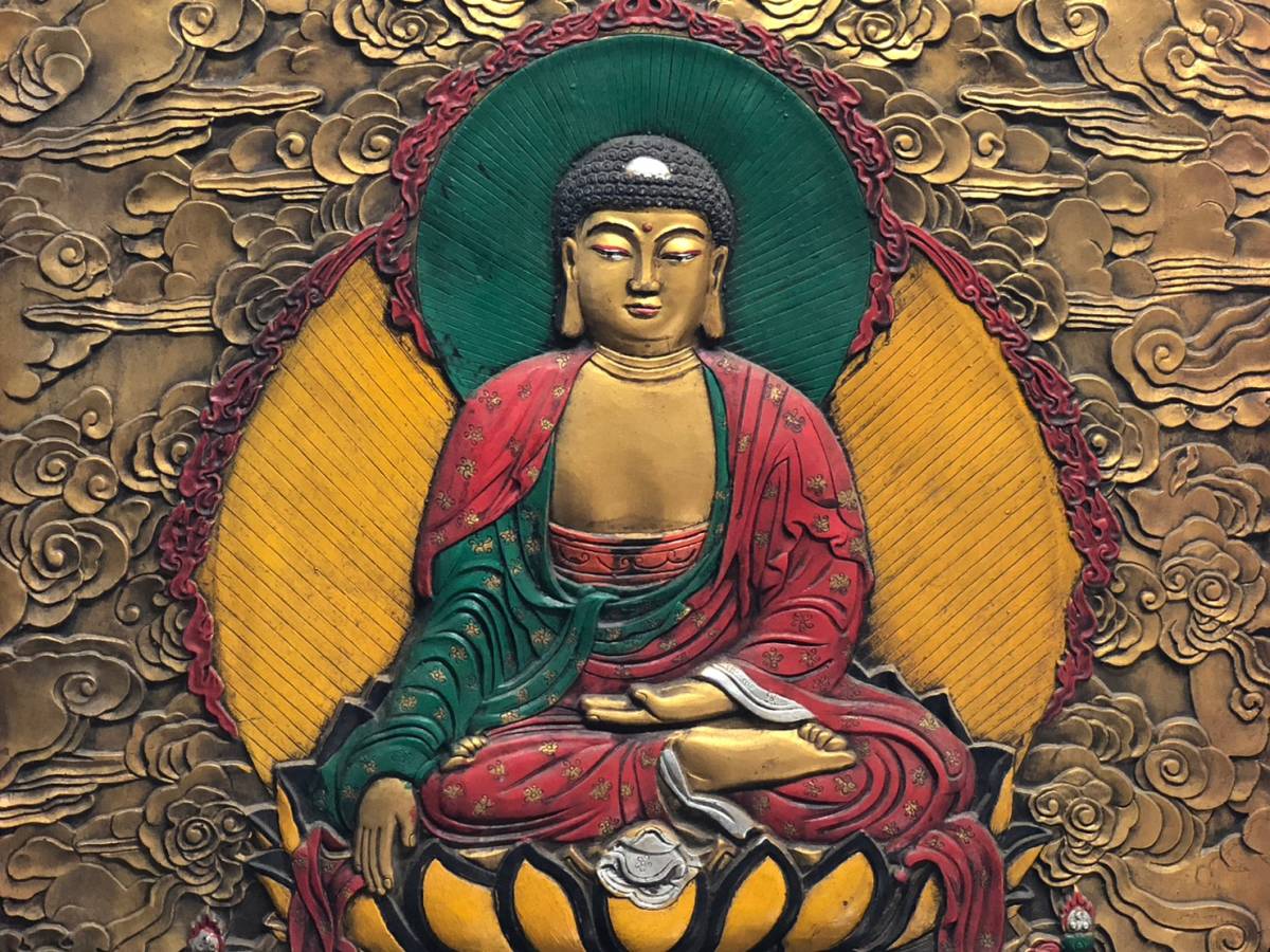 仏教美術 仏像 彫刻 木彫 古美術 置物 大日如来像 開運 - | 木彫仏像