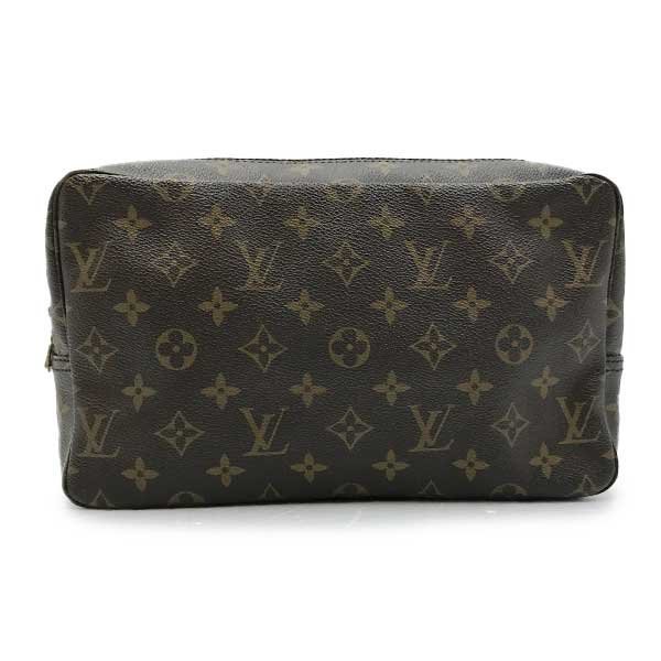 セール 美品 LOUIS VUITTON ルイ・ヴィトン トゥルーストワレット28 モノグラム ポーチ ブラウン PVC レディース メンズ M47522 USED 中古