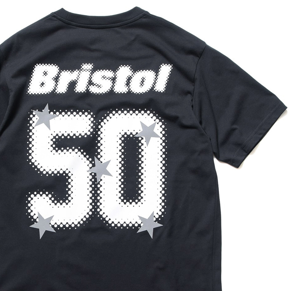 23AW新品XL黒F.C.Real Bristol50シーズン記念Tシャツ50 LETTERED 