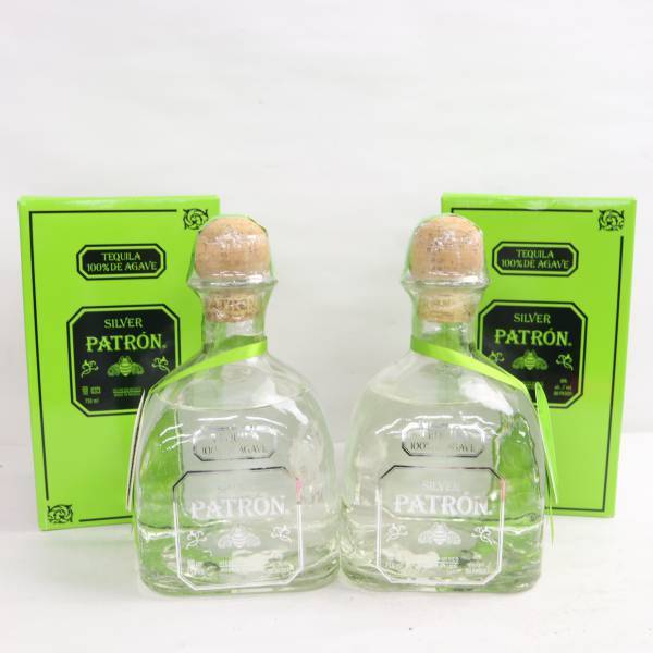 1円~【2本セット】PATRON（パトロン）シルバー テキーラ 40％ 750ml R23H310261