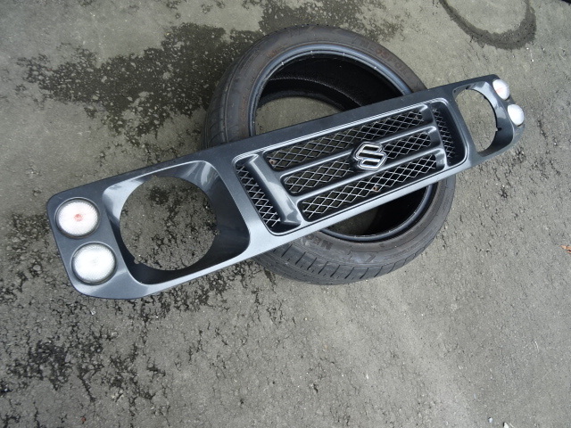 ジムニー　JA22W　純正 フロント ラジエータグリル　クリアウインカーランプ付　サイドセット！