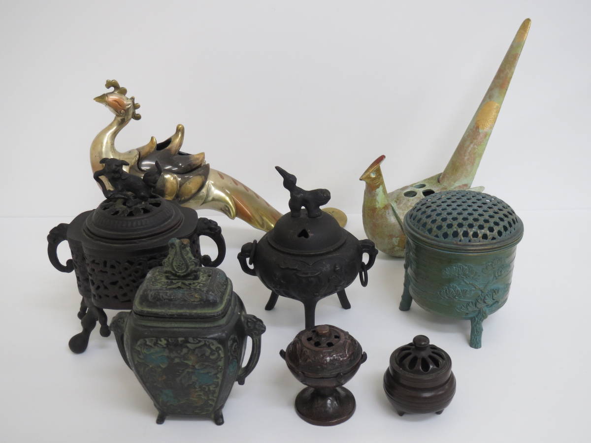 人気定番，本物保証 香炉 獅子 / 鳥 など 金属製 8点セット(その他)｜売買されたオークション情報、yahooの商品情報をアーカイブ公開 - オークファン その他