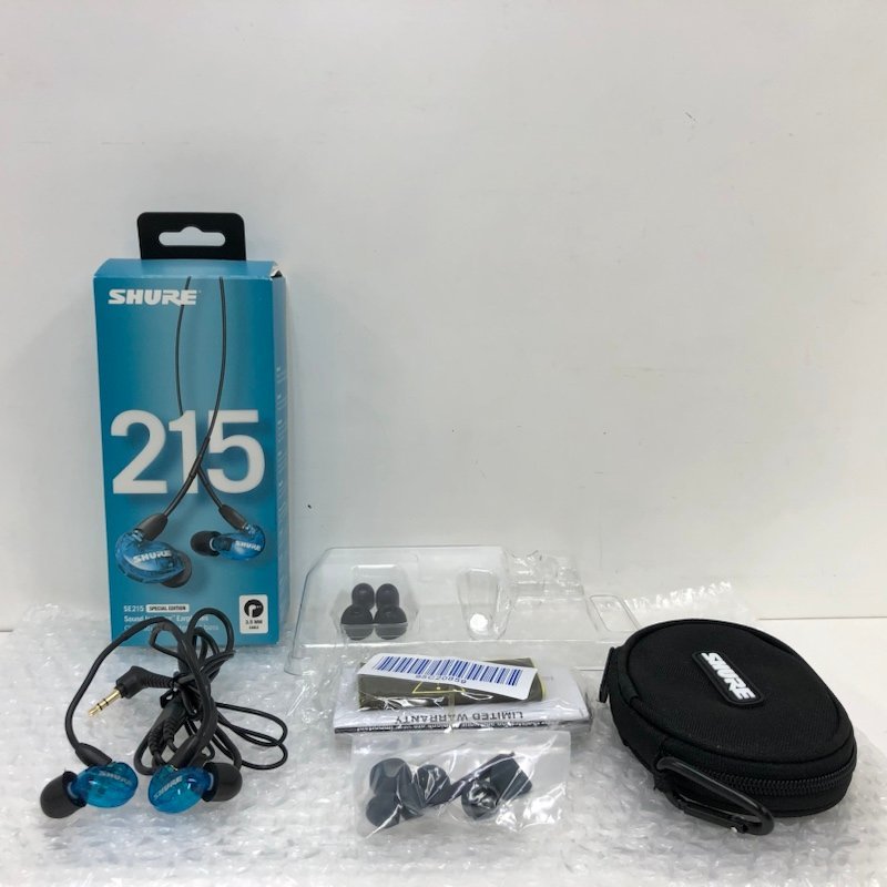 SHURE シュア SE215 高遮音性イヤホン ブルー 有線イヤホン